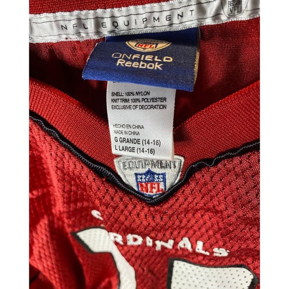 Reebok Onfield Arizona Cardinals Larry Fitzgerald Football Jersey Boys L NFL - Picture 4 of 7